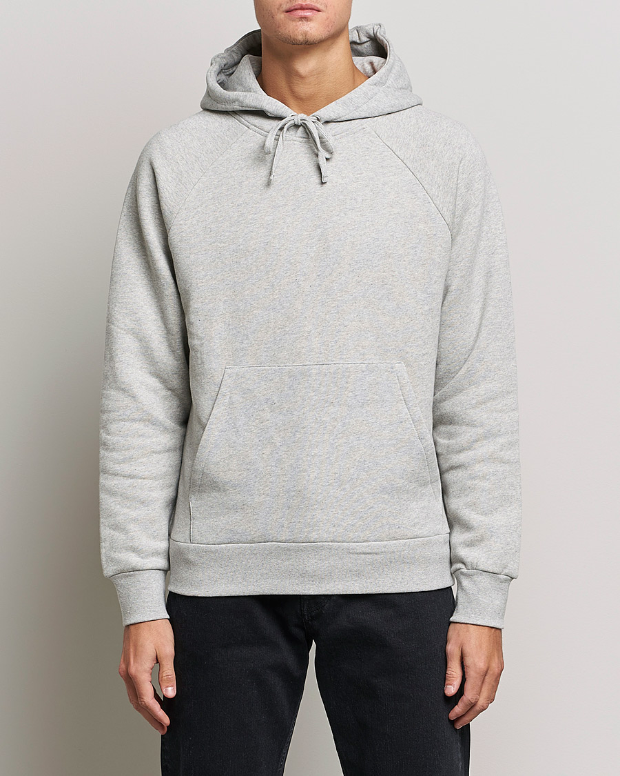 Men | The Classics of Tomorrow | A Day's March | Lafayette Organic Cotton Hoodie Grey Melange