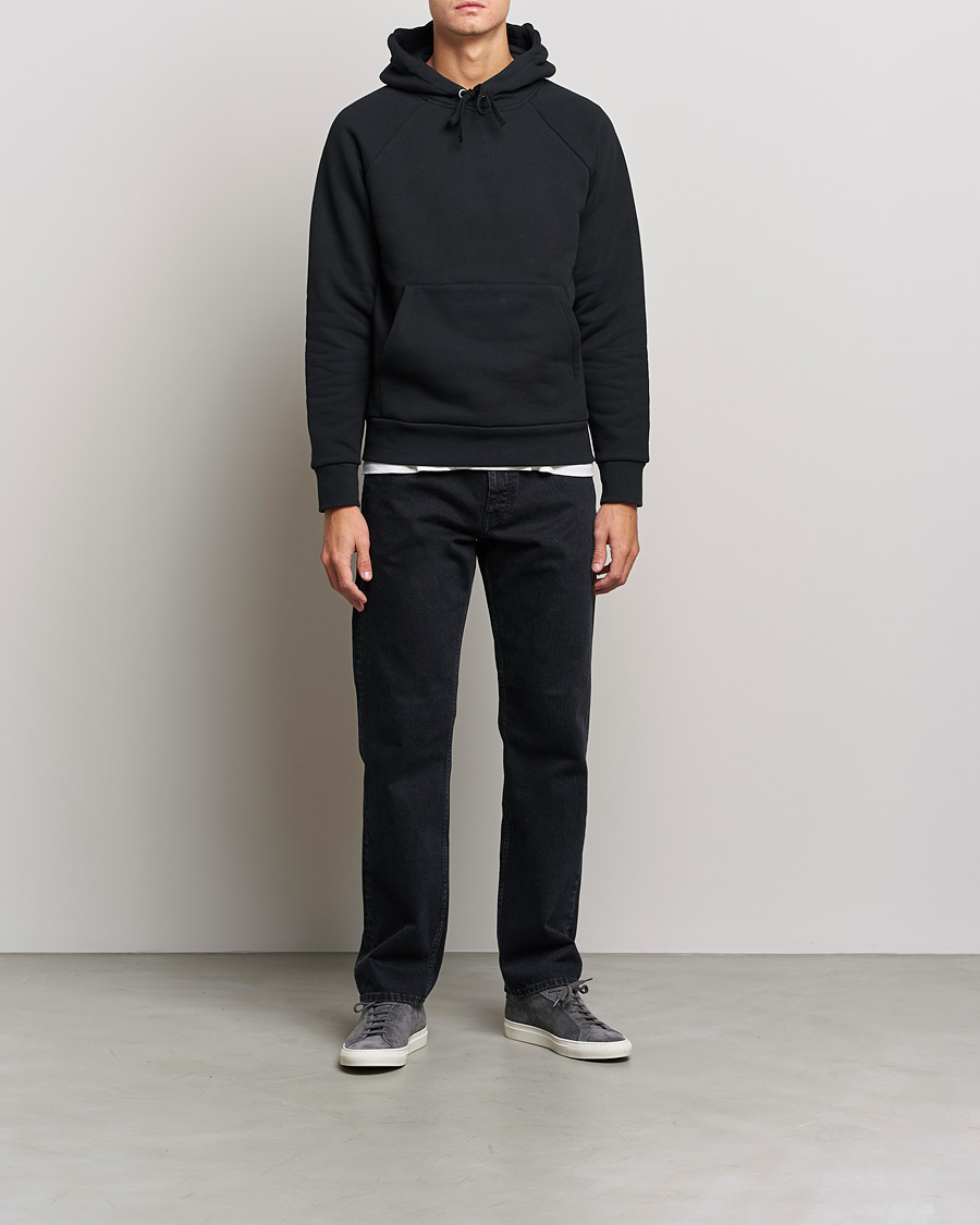 Men | Sweaters & Knitwear | A Day's March | Lafayette Organic Cotton Hoodie Black