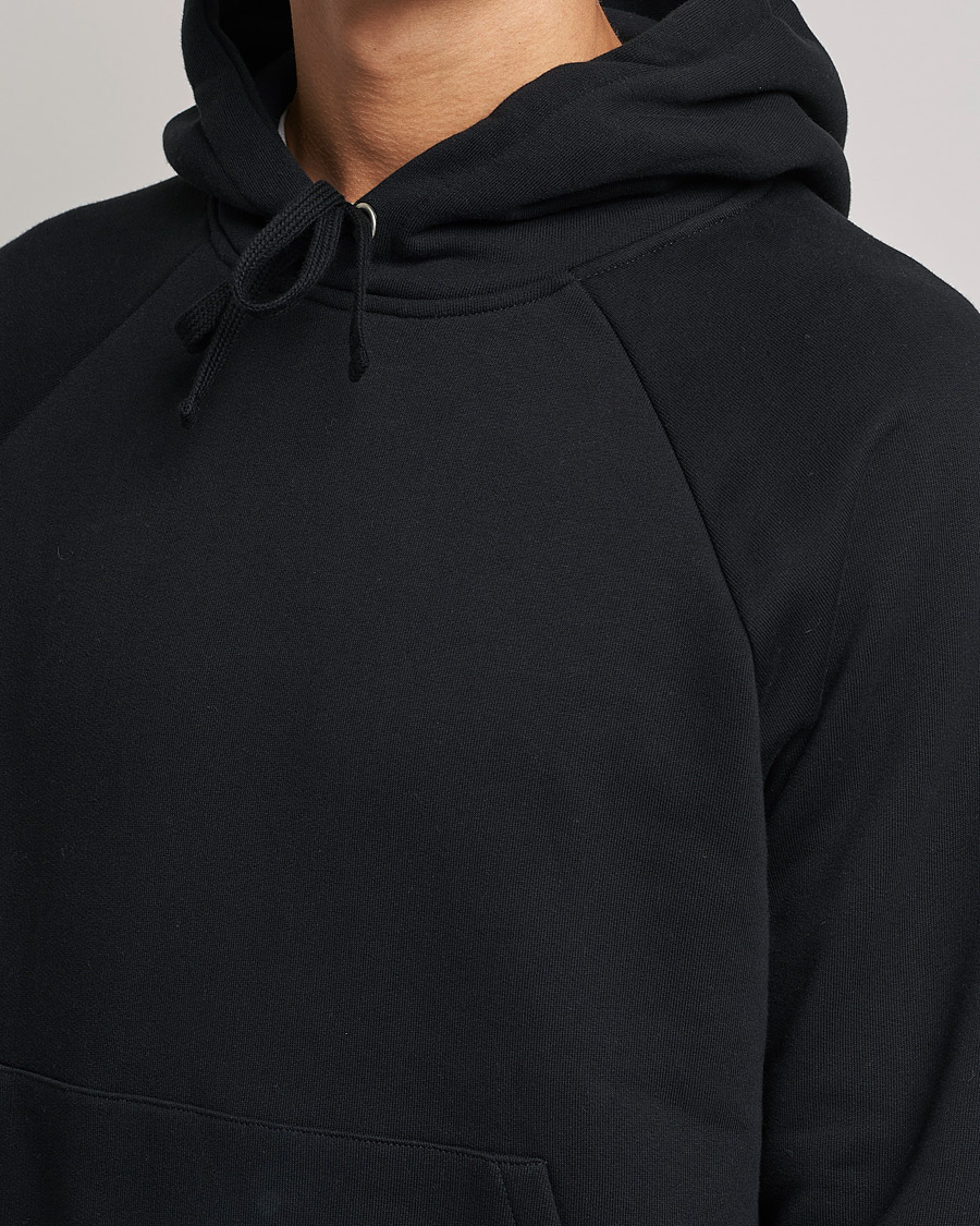 Men | Sweaters & Knitwear | A Day's March | Lafayette Organic Cotton Hoodie Black