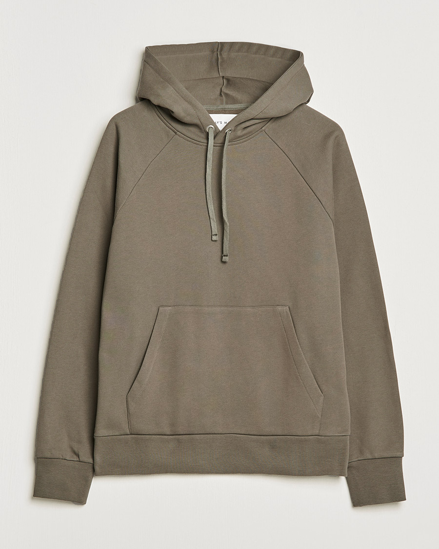 Men | Sweaters & Knitwear | A Day's March | Lafayette Organic Cotton Hoodie Army