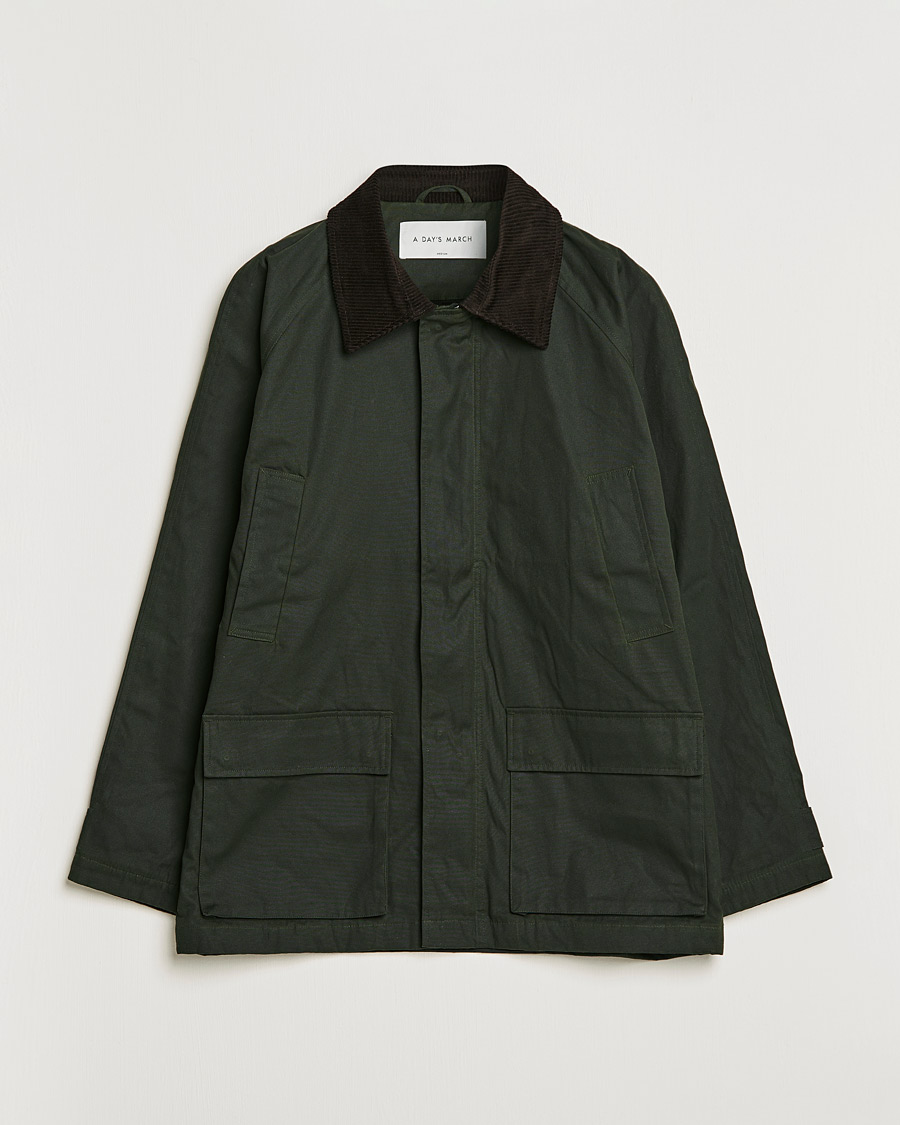Men | Coats & Jackets | A Day's March | Stour Waxed Jacket Olive