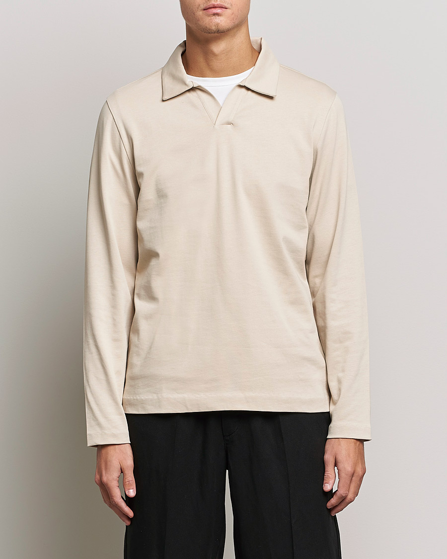Men | Contemporary Creators | A Day's March | Branford Long Sleeve Jersey Polo Sand