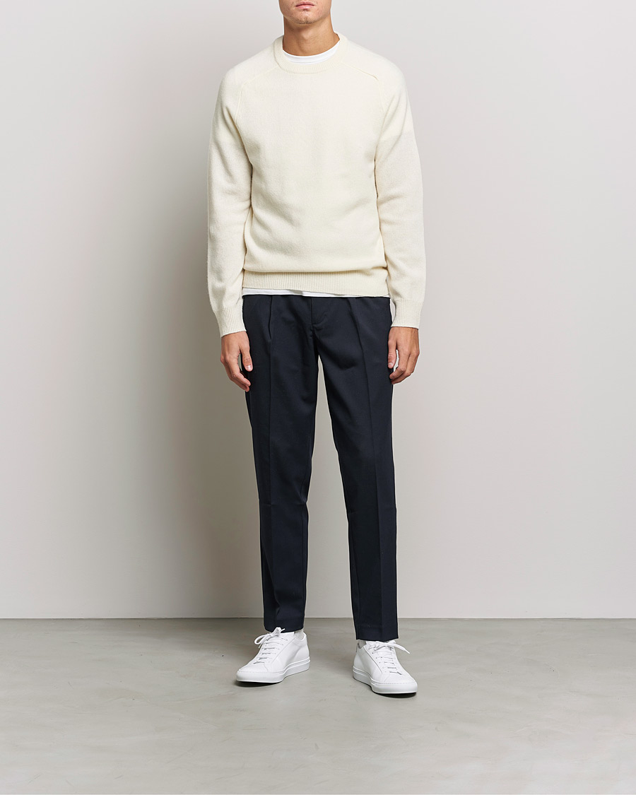Men |  | A Day's March | Brodick Lambswool Sweater Off White