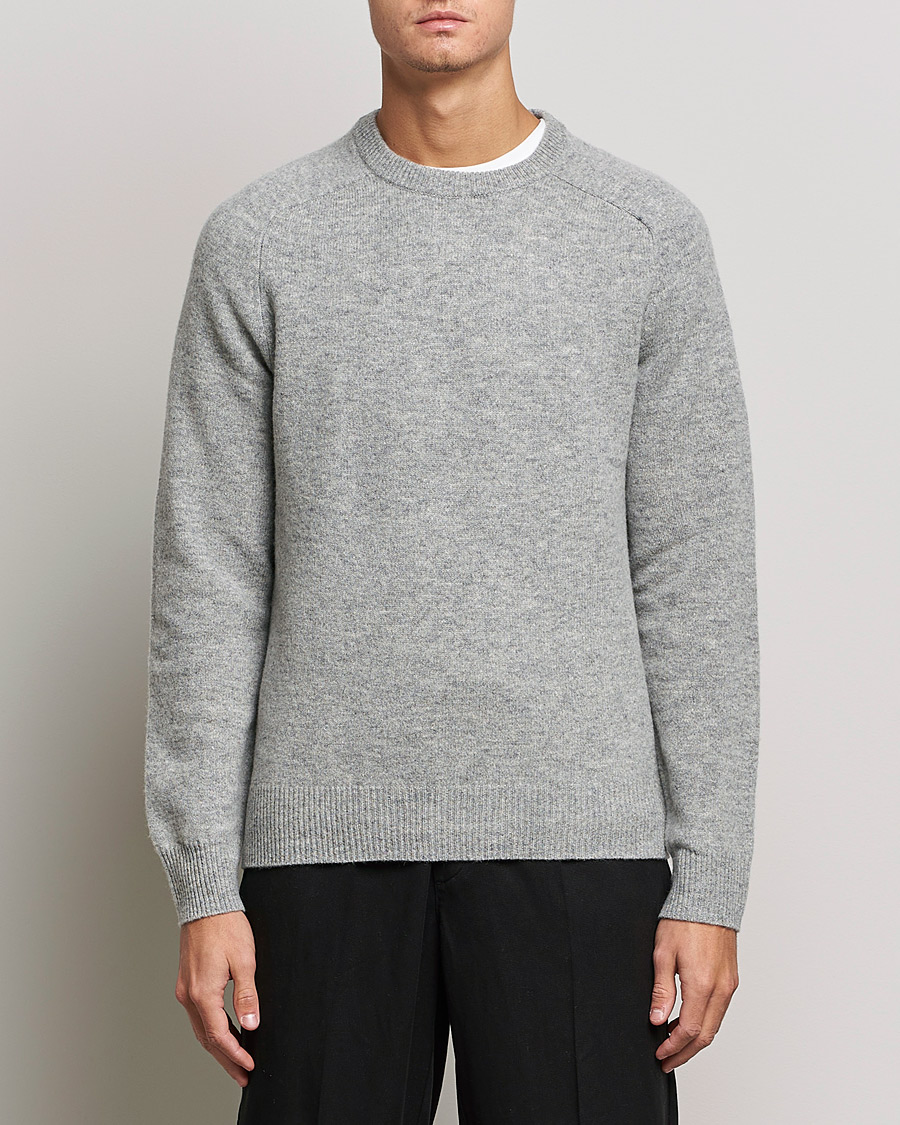 Men |  | A Day's March | Brodick Lambswool Sweater Grey Melange