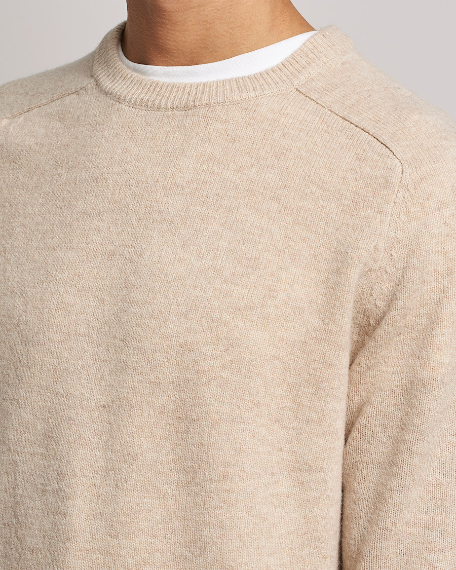 Men | Sweaters & Knitwear | A Day's March | Brodick Lambswool Sweater Sand Melange