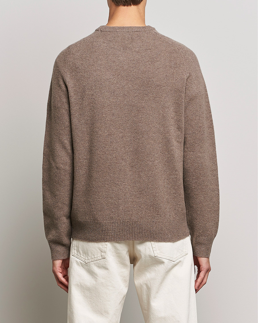Men | Sweaters & Knitwear | A Day's March | Brodick Lambswool Sweater Taupe Melange
