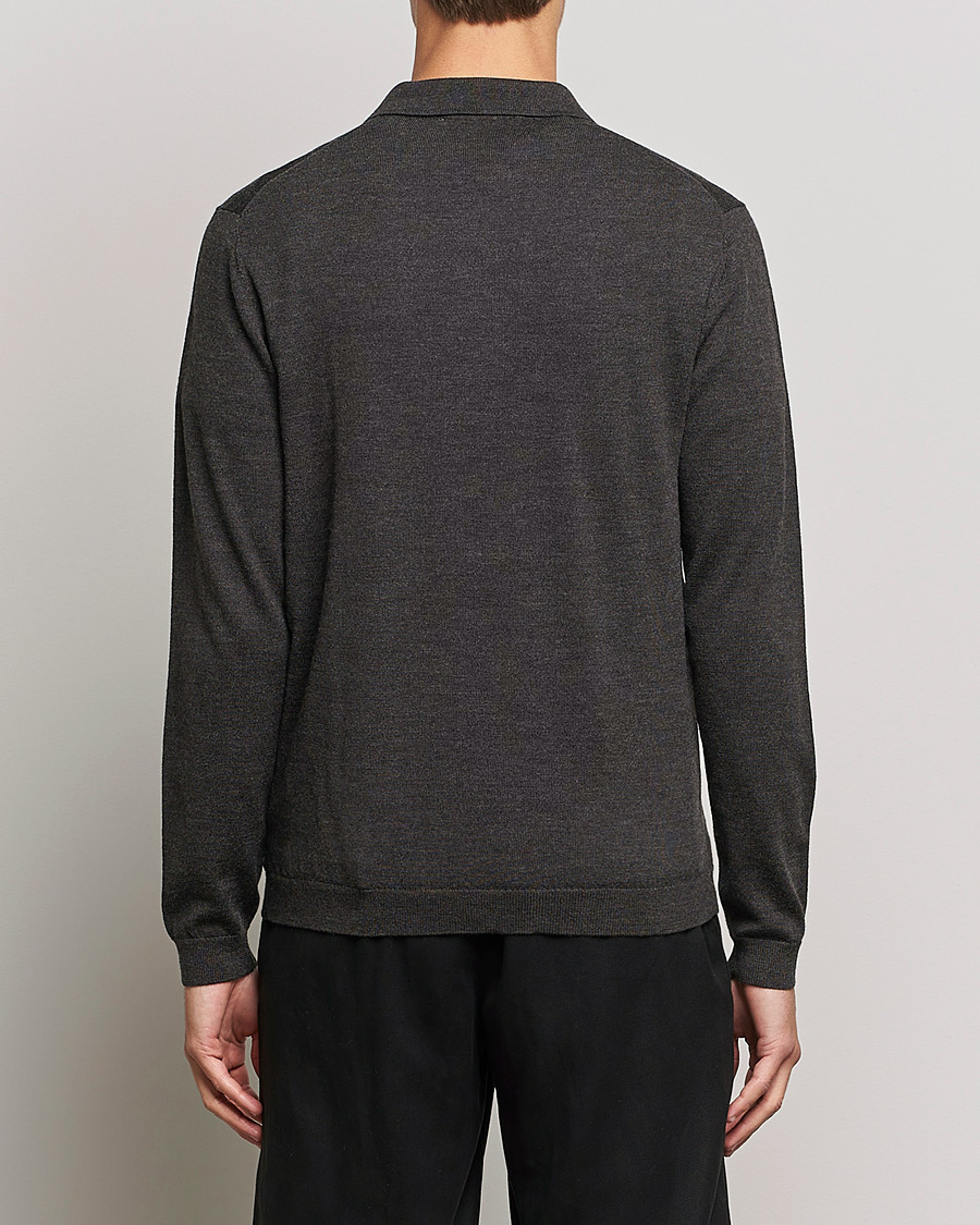 Men | Sweaters & Knitwear | A Day's March | Ambroz Merino Polo Java Brown