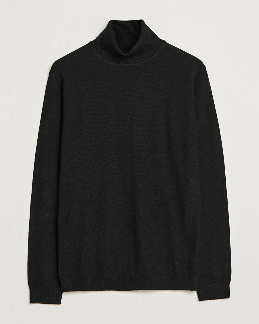 Men | Sweaters & Knitwear | A Day's March | Nela Merino Rollneck Black