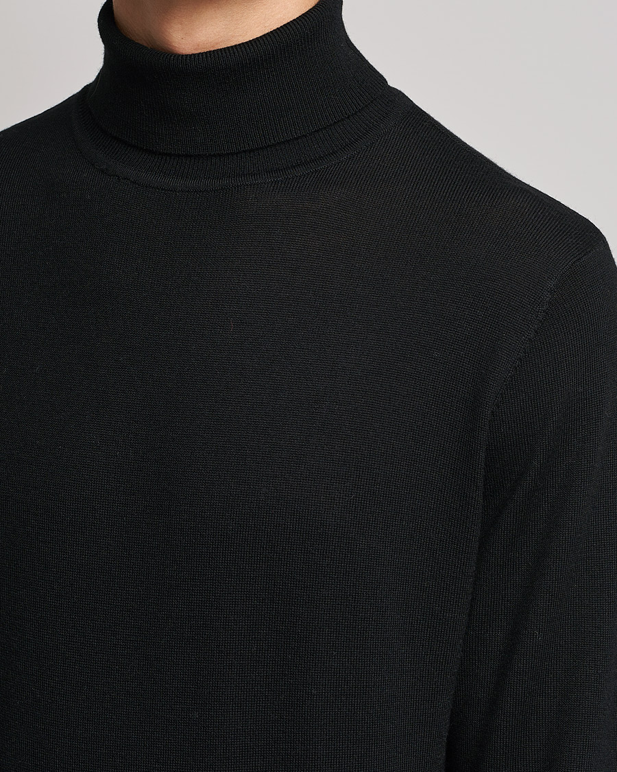 Men | Sweaters & Knitwear | A Day's March | Nela Merino Rollneck Black