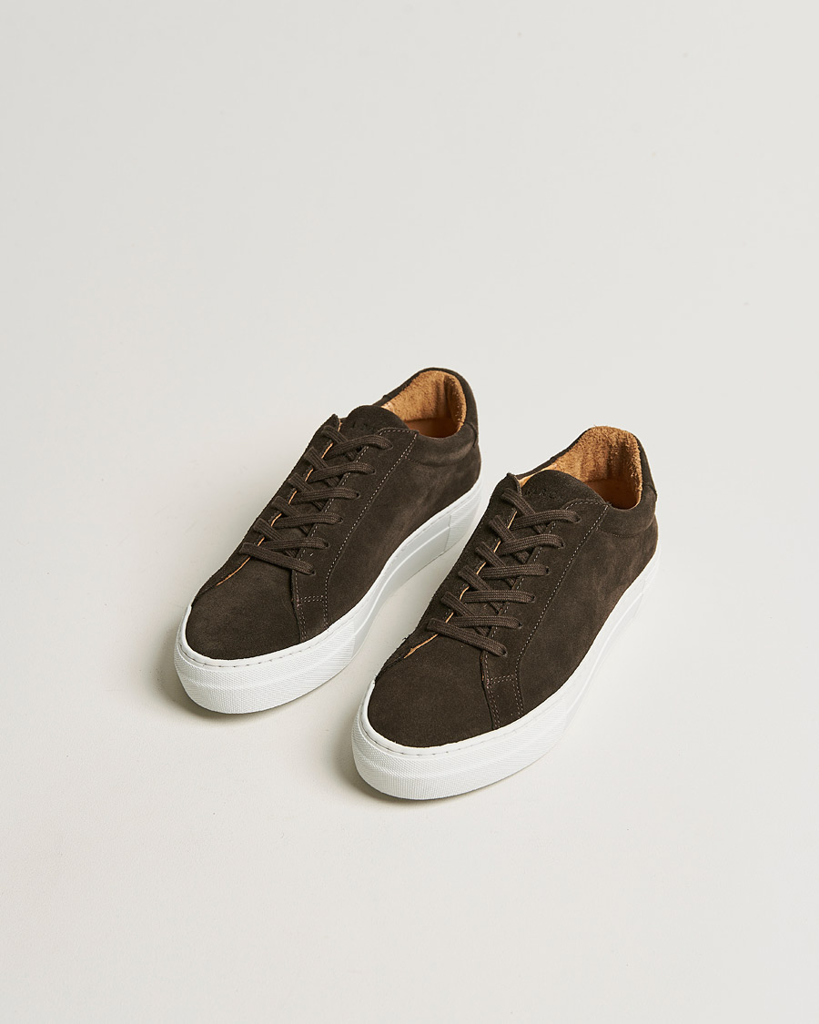 Men | Suede shoes | A Day's March | Marching Sneaker Platform Suede Chocolate