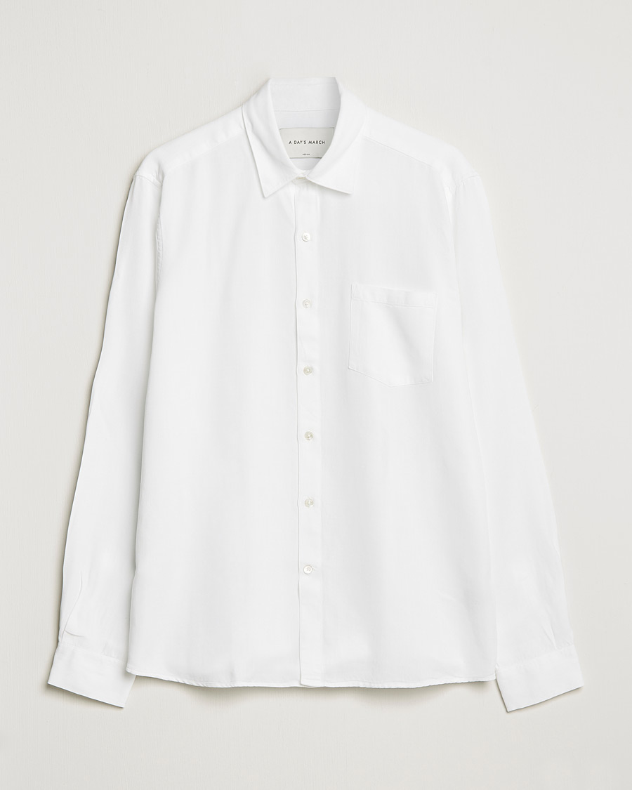 Men | Casual Shirts | A Day's March | Daintree Tencel Shirt White