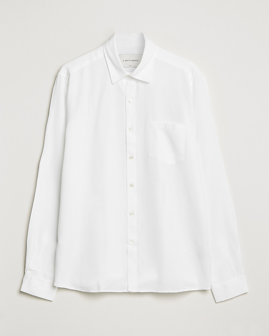 Men | Shirts | A Day's March | Daintree Lyocell Shirt White
