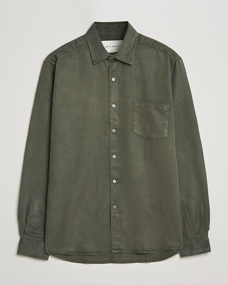Men | Shirts | A Day's March | Daintree Lyocell Shirt Olive
