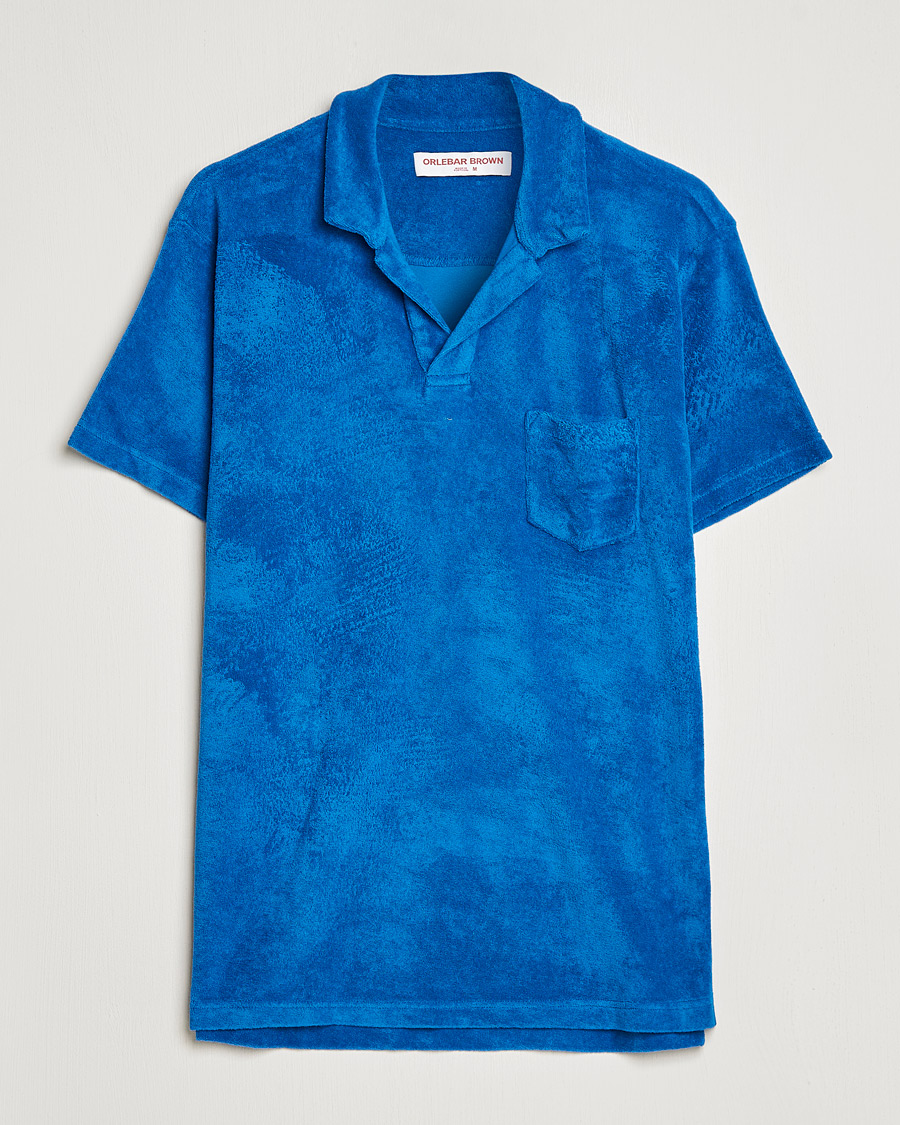 Men | Polo Shirts | Orlebar Brown | Terry Polo Signal Blue