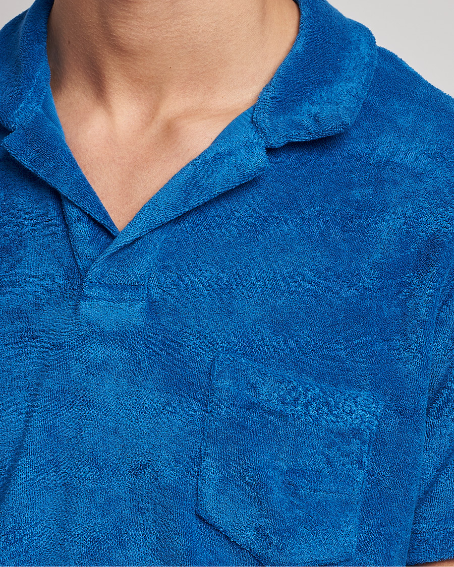 Men | Polo Shirts | Orlebar Brown | Terry Polo Signal Blue