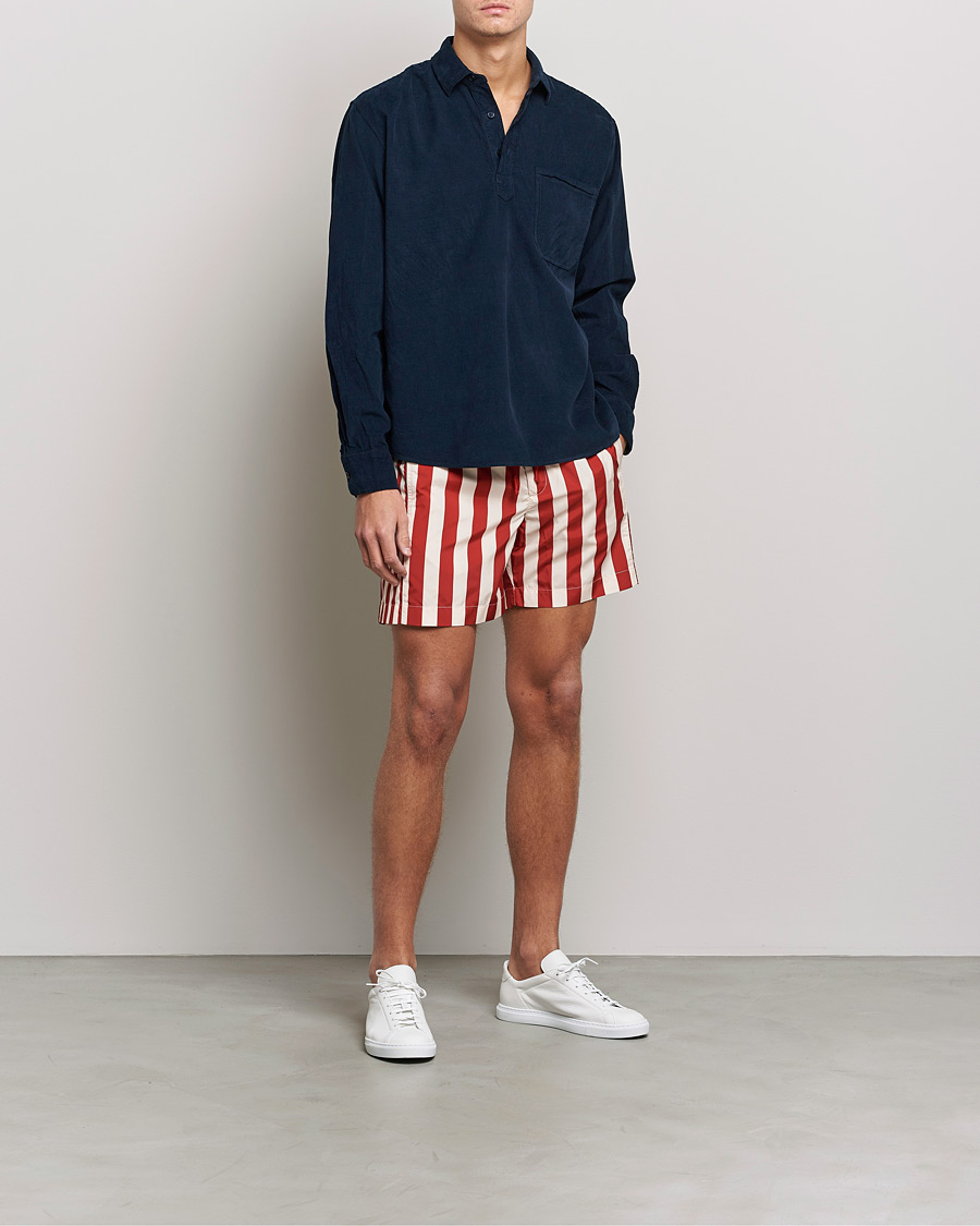 Men |  | Orlebar Brown | Shanklin Cord Popover Shirt Midnight Navy