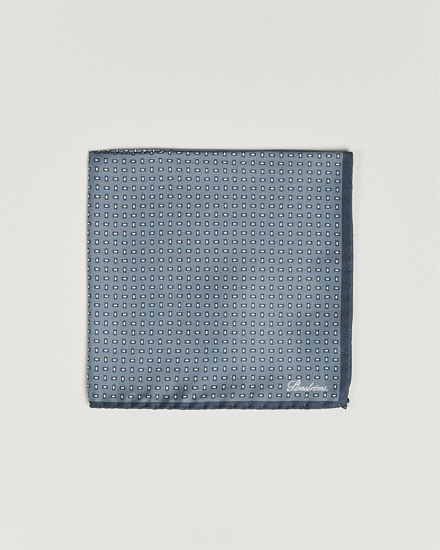 Men | Pocket Squares | Stenströms | Silk Handkerchief Grey