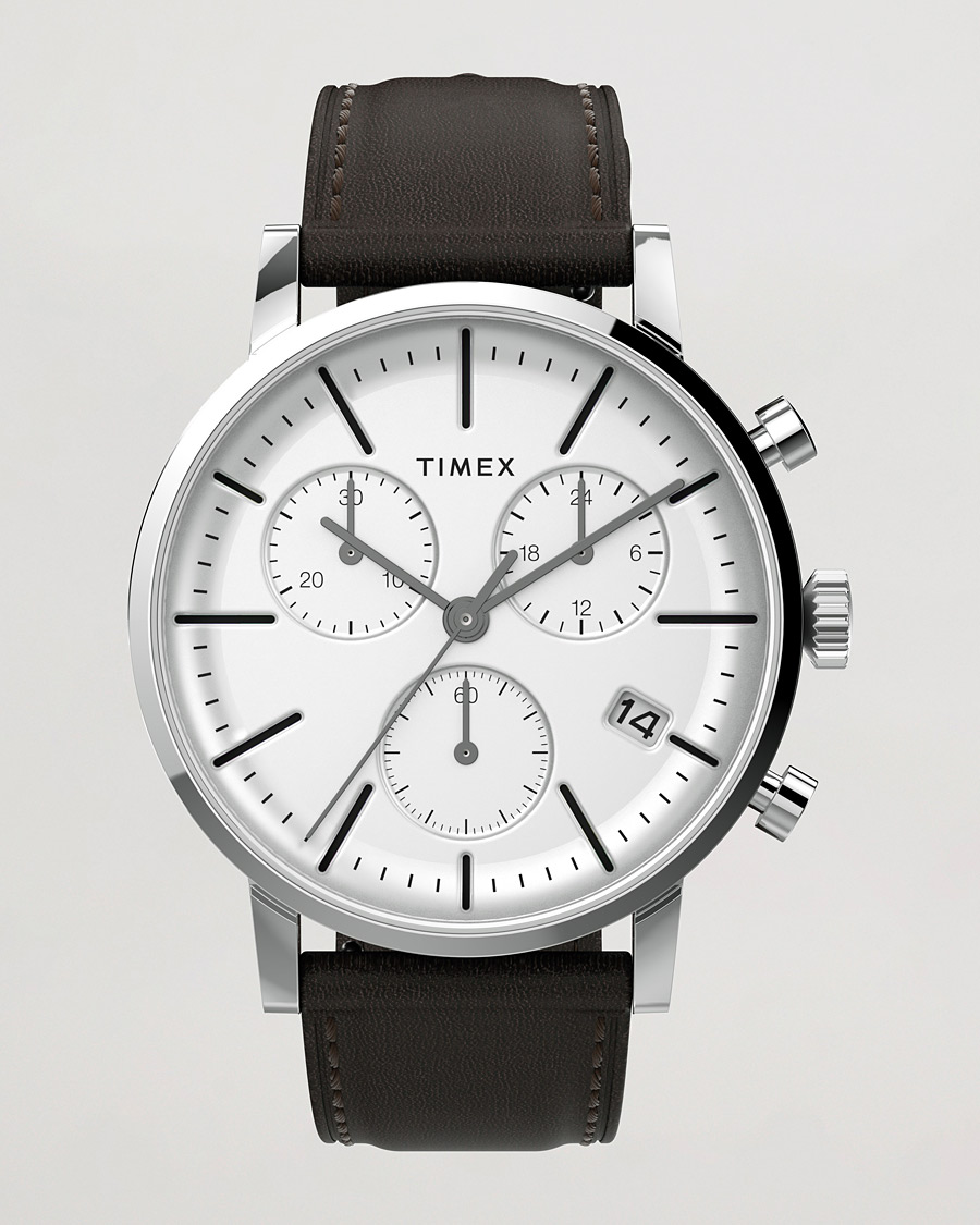 Men | Timex Midtown Chronograph 40mm White Dial | Timex | Midtown Chronograph 40mm White Dial