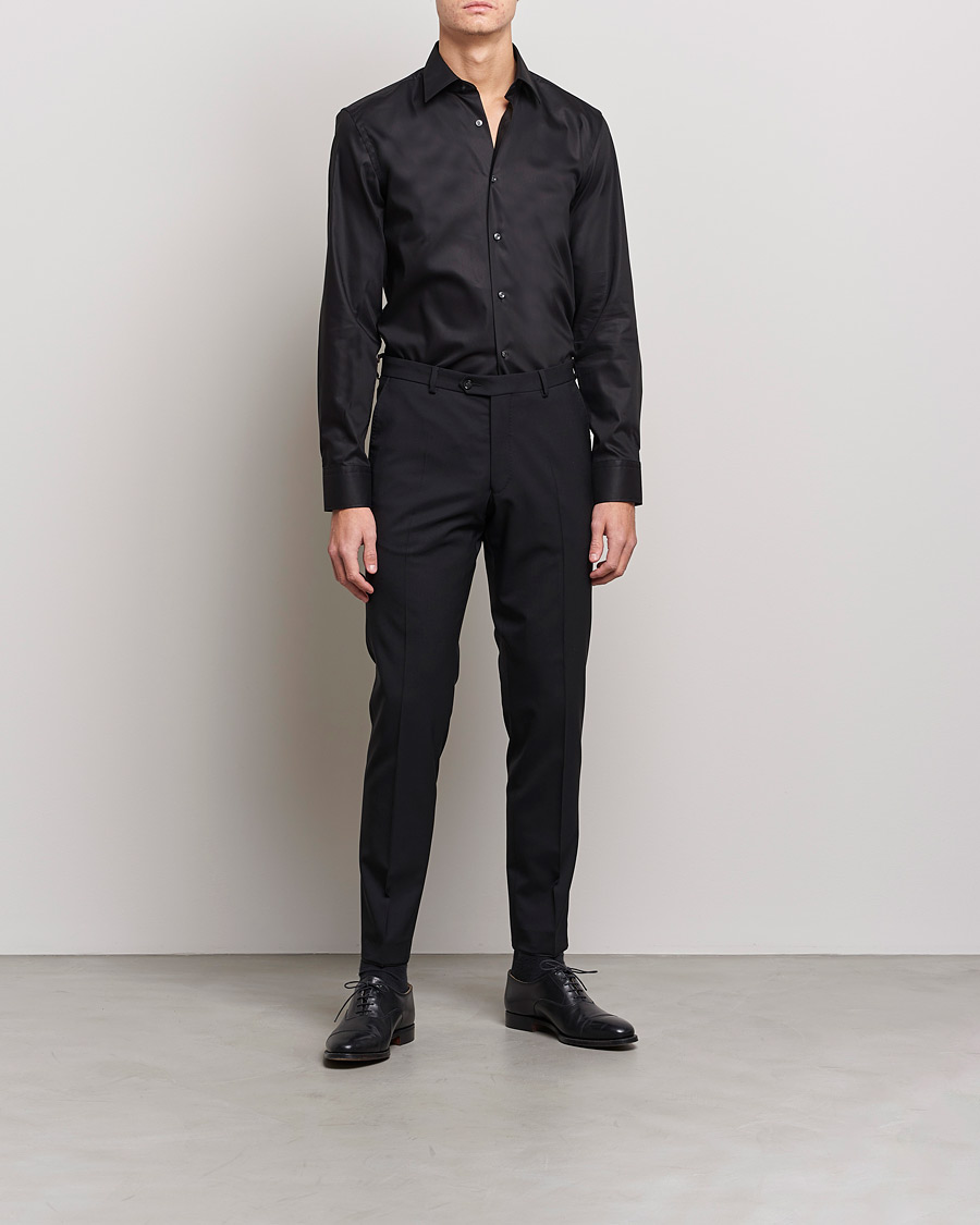 Men | Formal | BOSS | Hank Slim Fit Shirt Black