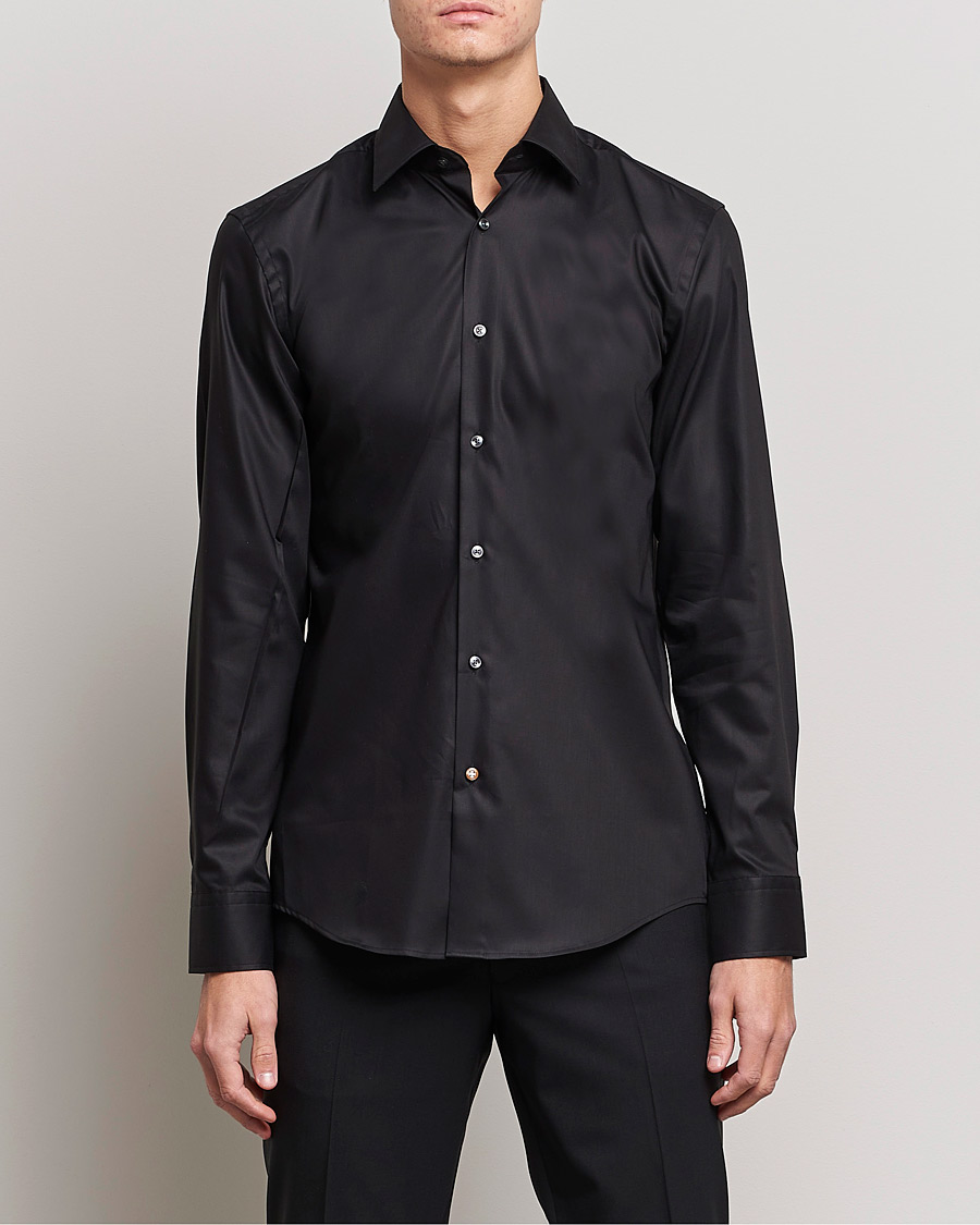 Men | Formal | BOSS | Hank Slim Fit Shirt Black