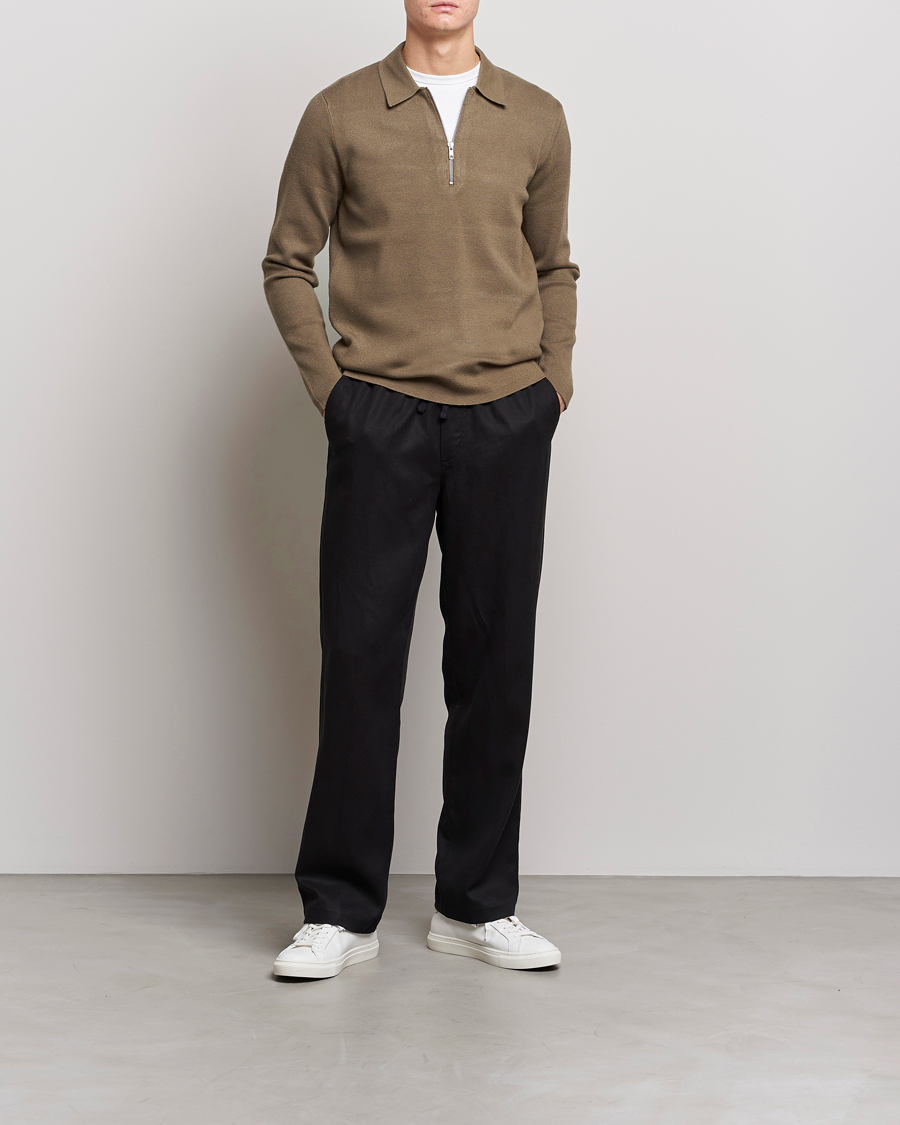 Men | Sweaters & Knitwear | Samsøe Samsøe | Samsøe & Samsøe Guna Half Zip Stone Grey