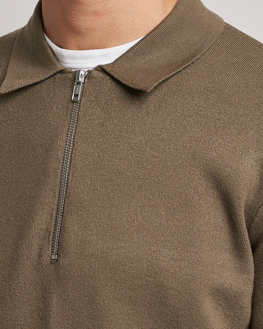 Men | Sweaters & Knitwear | Samsøe Samsøe | Samsøe & Samsøe Guna Half Zip Stone Grey