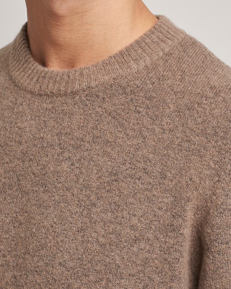 Men | Sweaters & Knitwear | Samsøe Samsøe | Samsøe & Samsøe Butler Yak Crew Neck Stone Grey