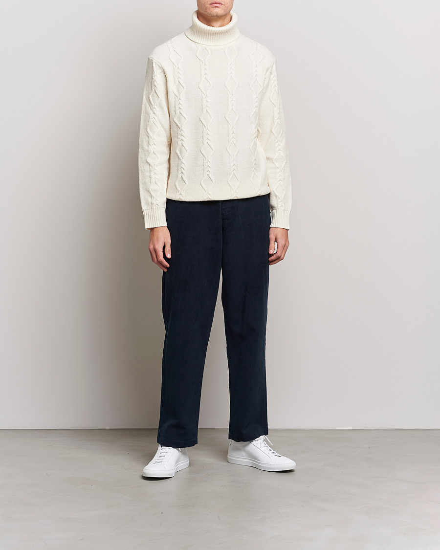 Men | Sweaters & Knitwear | Samsøe Samsøe | Samsøe & Samsøe Mas Wool Turtleneck Whisper White