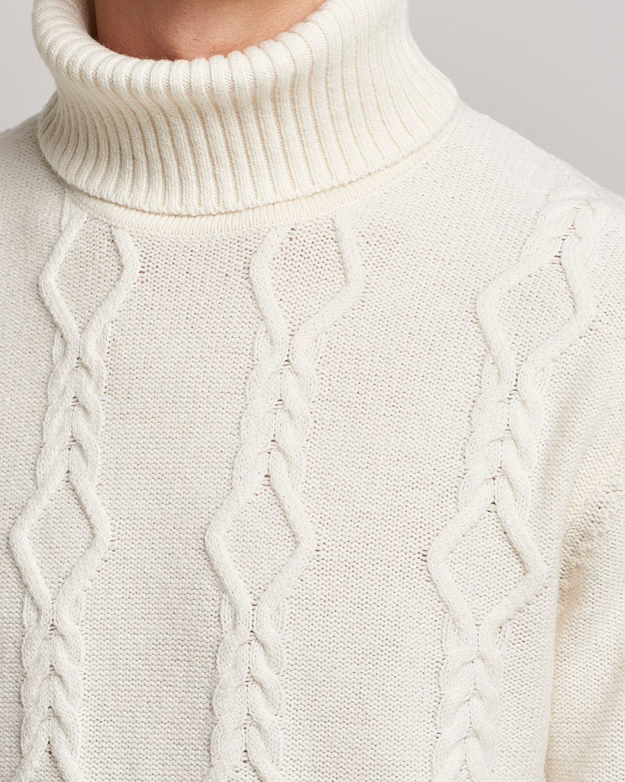 Men | Sweaters & Knitwear | Samsøe Samsøe | Samsøe & Samsøe Mas Wool Turtleneck Whisper White