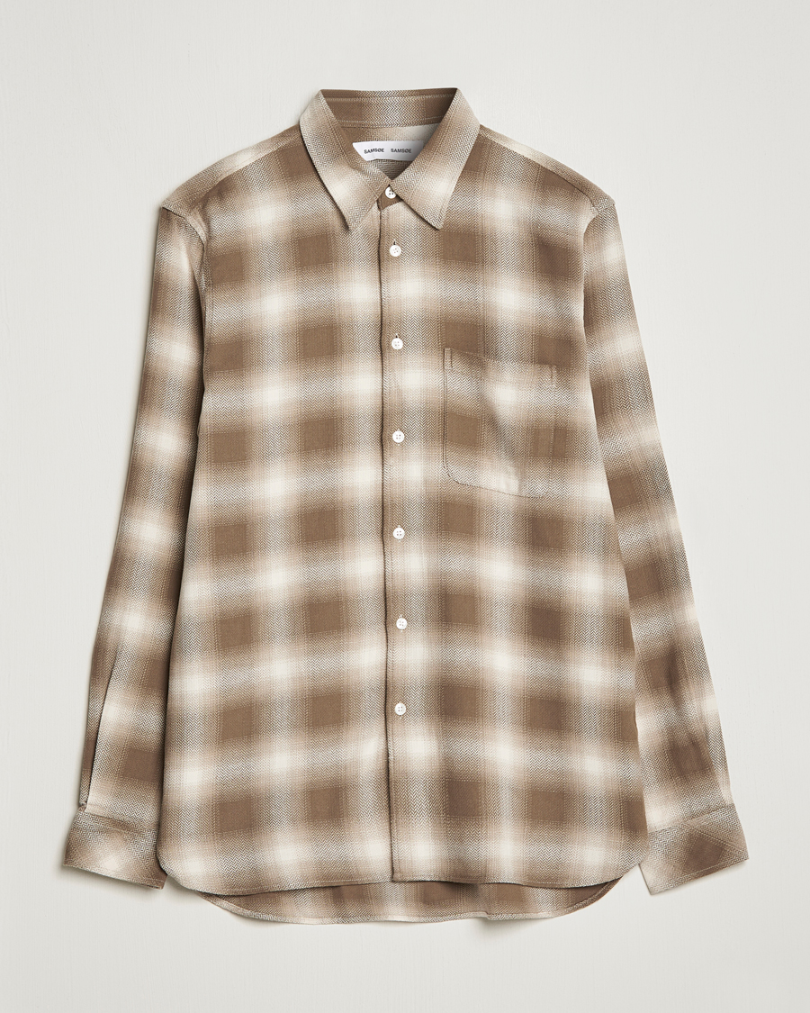 Men | Shirts | Samsøe Samsøe | Samsøe & Samsøe Liam Organic Cotton Shirt Stone Gray