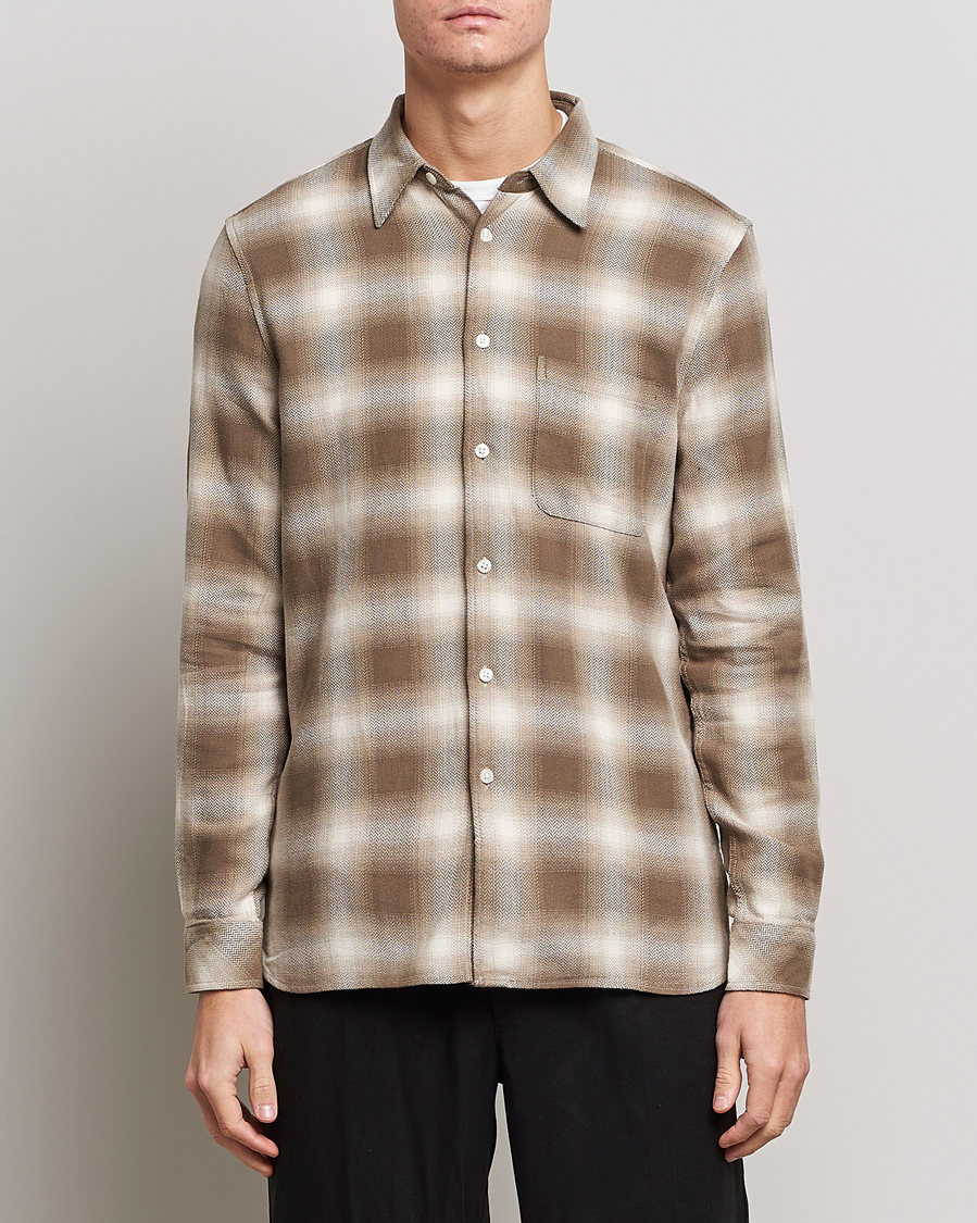Men | Flannel Shirts | Samsøe & Samsøe | Liam Organic Cotton Shirt Stone Gray