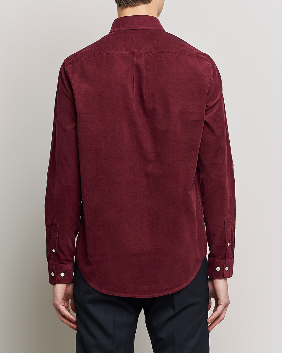 Men | Shirts | Samsøe Samsøe | Samsøe & Samsøe Liam Organic Cotton Corduroy Shirt Windsor Wine
