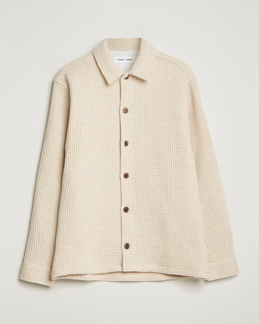 Men | Shirts | Samsøe Samsøe | Samsøe & Samsøe Castor Recycled Wool Overshirt Natural