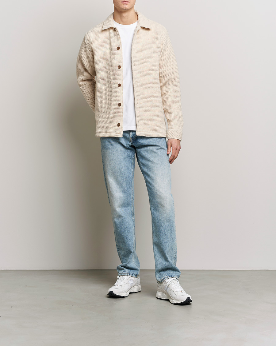 Men | Shirts | Samsøe Samsøe | Samsøe & Samsøe Castor Recycled Wool Overshirt Natural