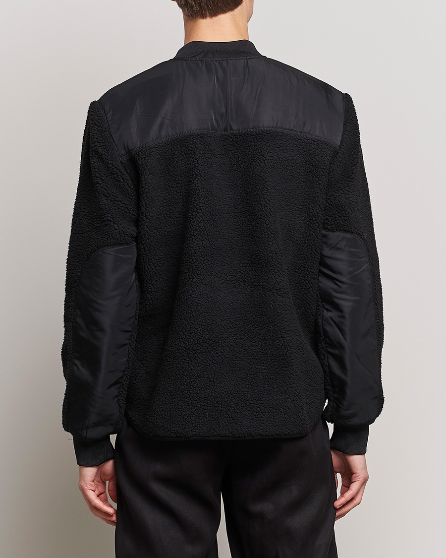 Men | Sweaters & Knitwear | Samsøe Samsøe | Samsøe & Samsøe Rasmus Fleece Full Zip Black