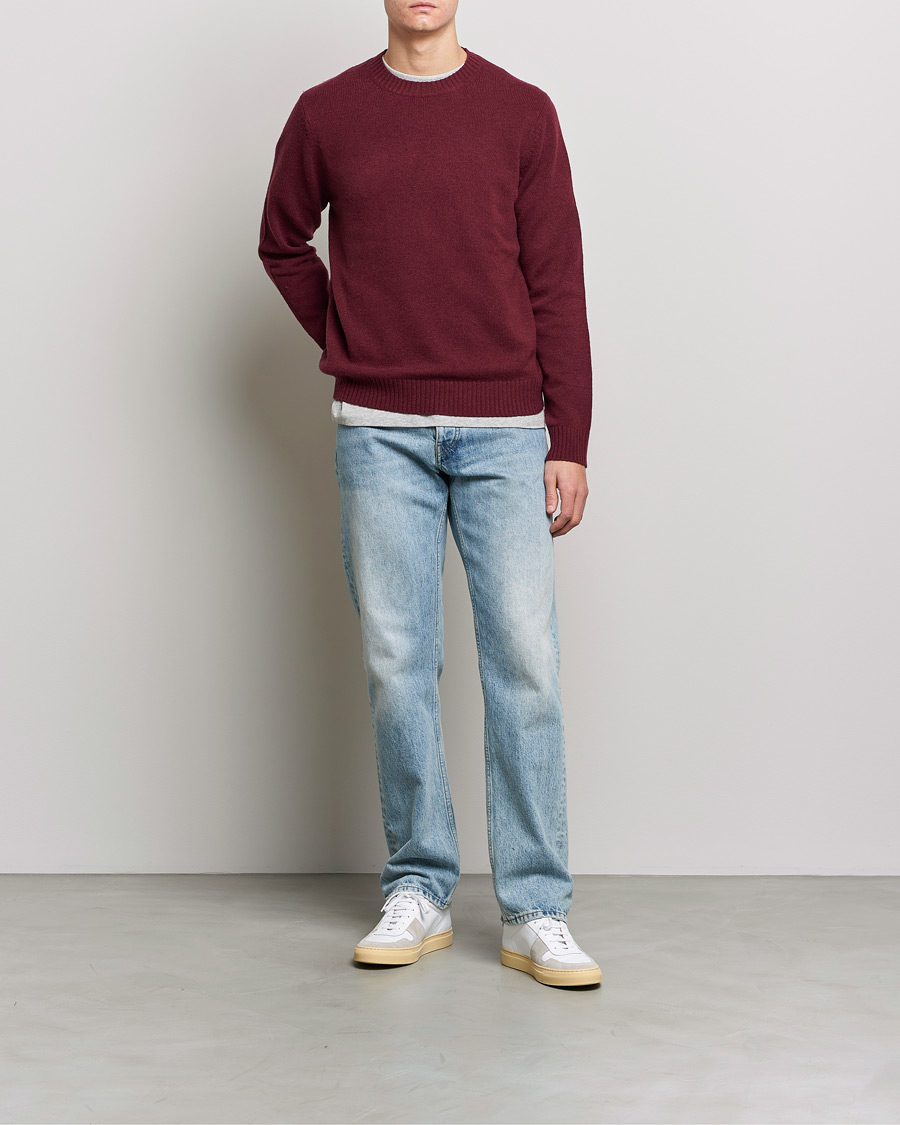 Men | Sweaters & Knitwear | Samsøe Samsøe | Samsøe & Samsøe Sylli Wool Crew Neck Windsor Wine