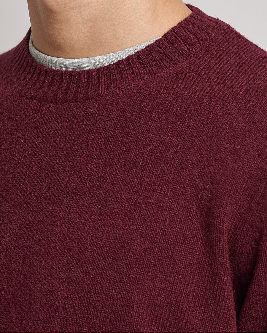Men | Sweaters & Knitwear | Samsøe Samsøe | Samsøe & Samsøe Sylli Wool Crew Neck Windsor Wine
