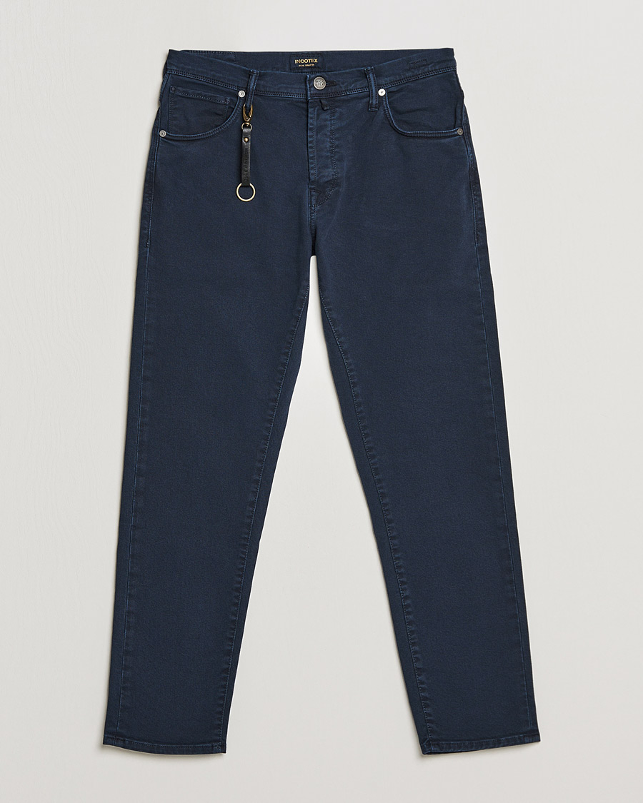 Men | Trousers | Incotex | Bull Denim 5-Pocket Pants Navy