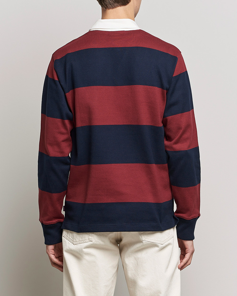 Men | Sweaters & Knitwear | Rowing Blazers | Block Stripe Rugby Burgundy/Navy