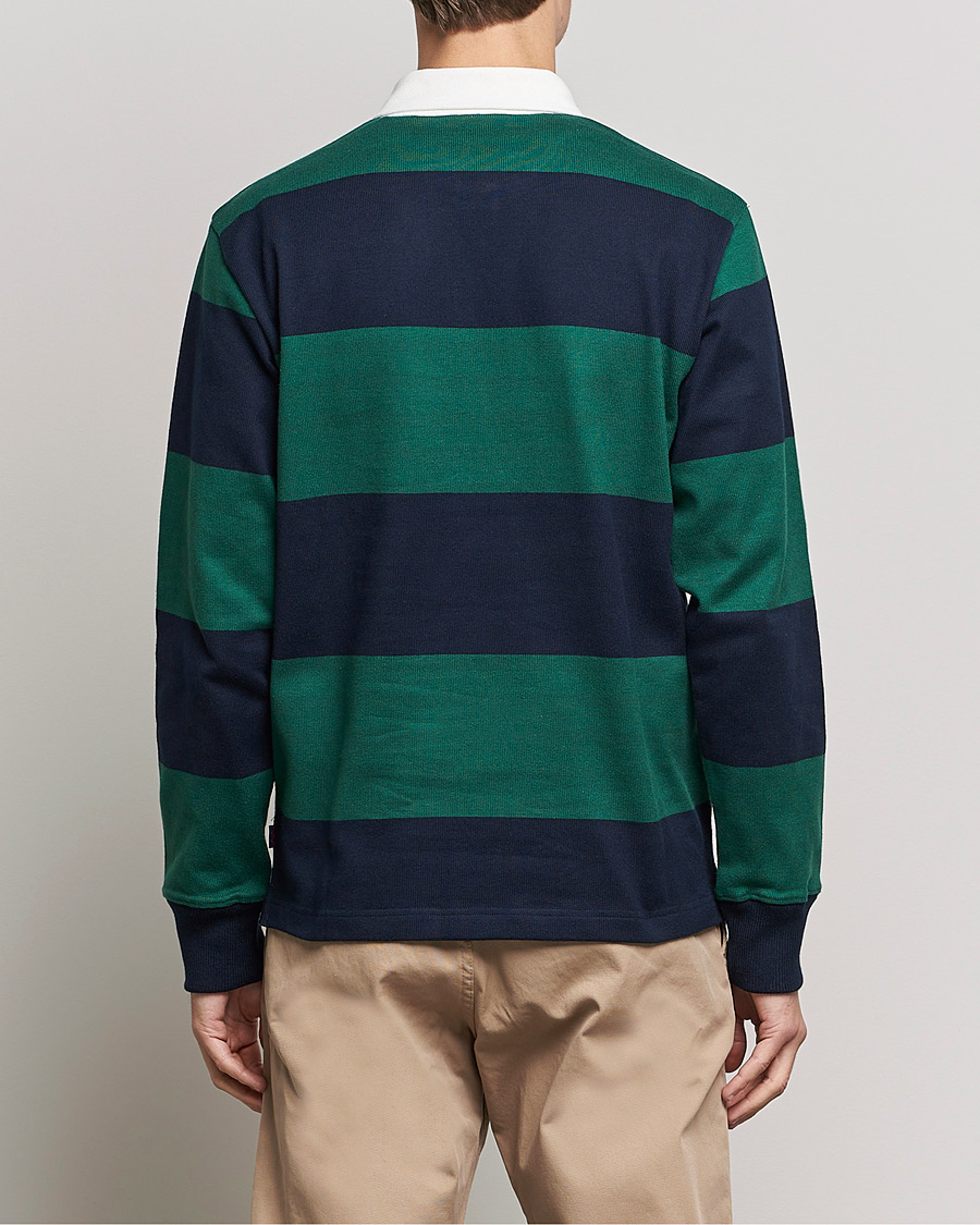 Men | Sweaters & Knitwear | Rowing Blazers | Block Stripe Rugby Hunter Green/Navy
