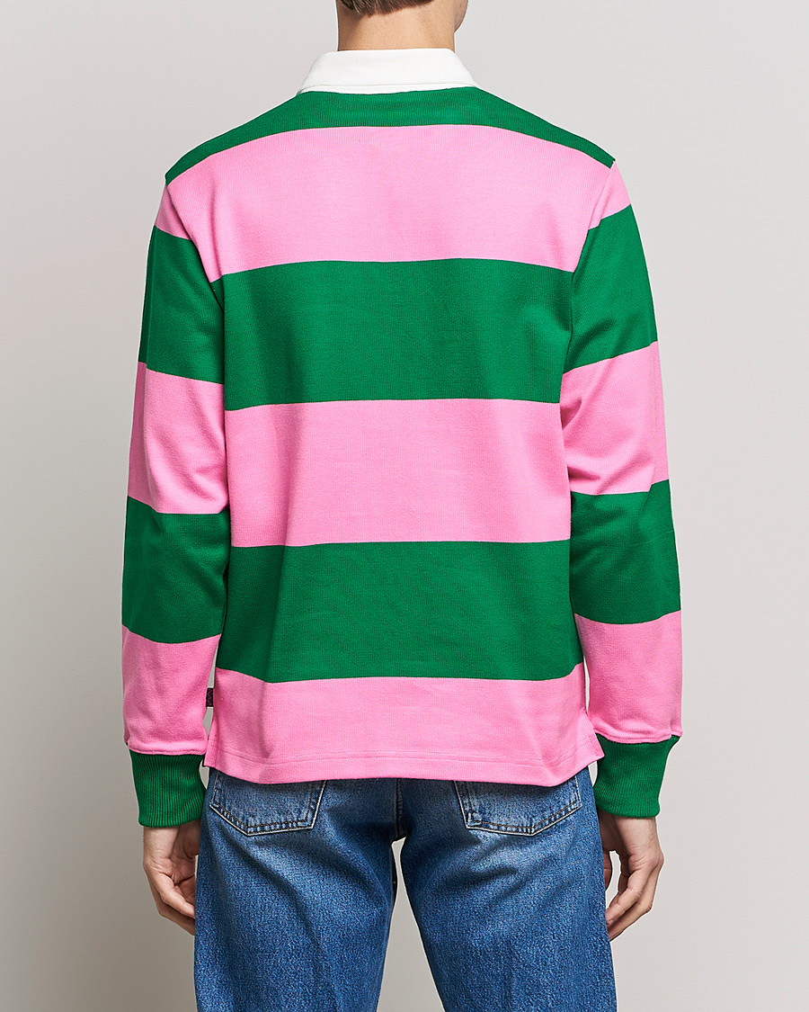 Men | Sweaters & Knitwear | Rowing Blazers | Block Stripe Rugby Pink/Green