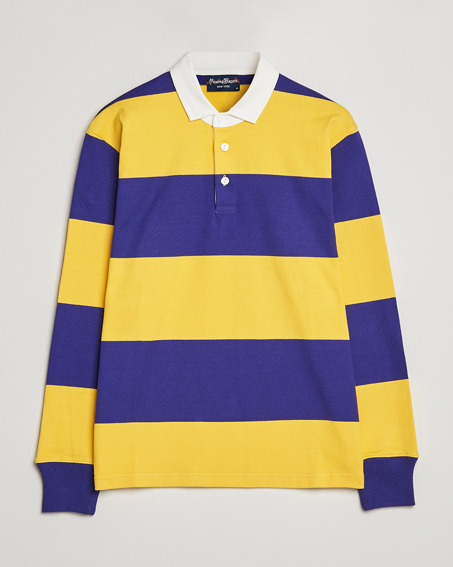 Rowing Blazers Horizontal Stripe Rugby Gold/Purple at CareOfCarl.com