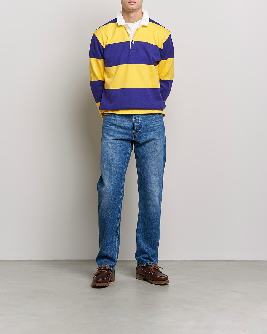 Rowing Blazers Horizontal Stripe Rugby Gold/Purple at CareOfCarl.com