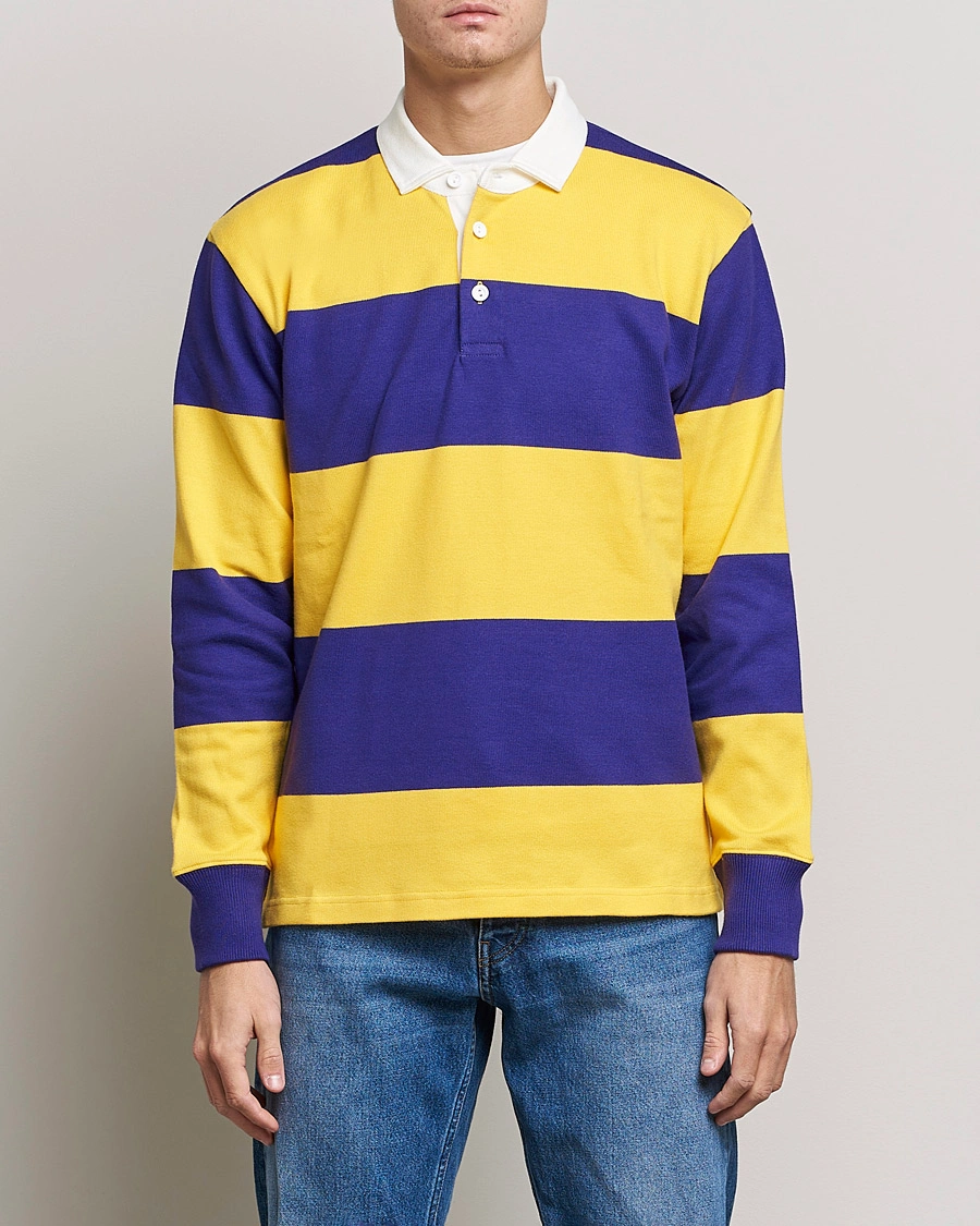 Rowing Blazers Horizontal Stripe Rugby Gold/Purple at CareOfCarl.com