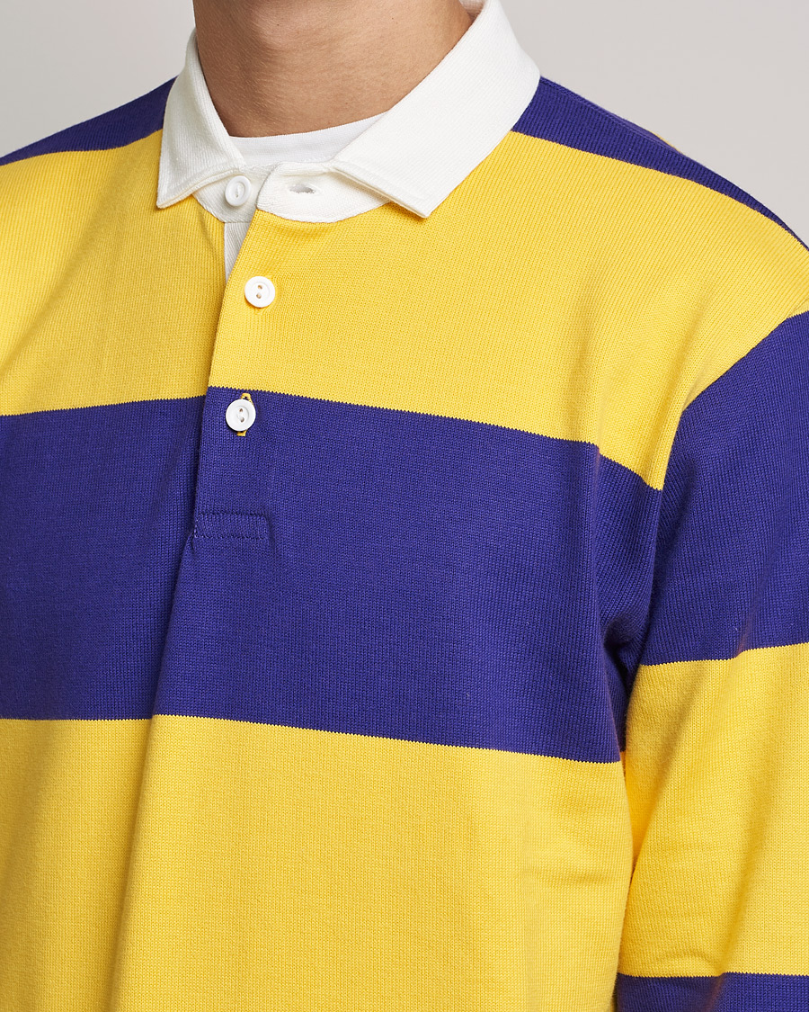 Men | Sweaters & Knitwear | Rowing Blazers | Horizontal Stripe Rugby Gold/Purple