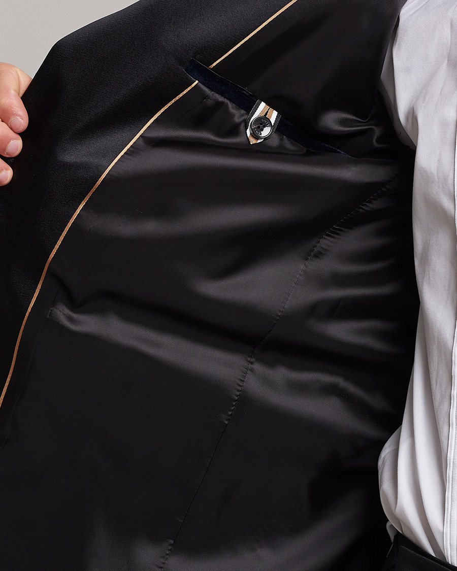 Men | Blazers | BOSS BLACK | Hutson Velvet Tuxedo Blazer Dark Blue
