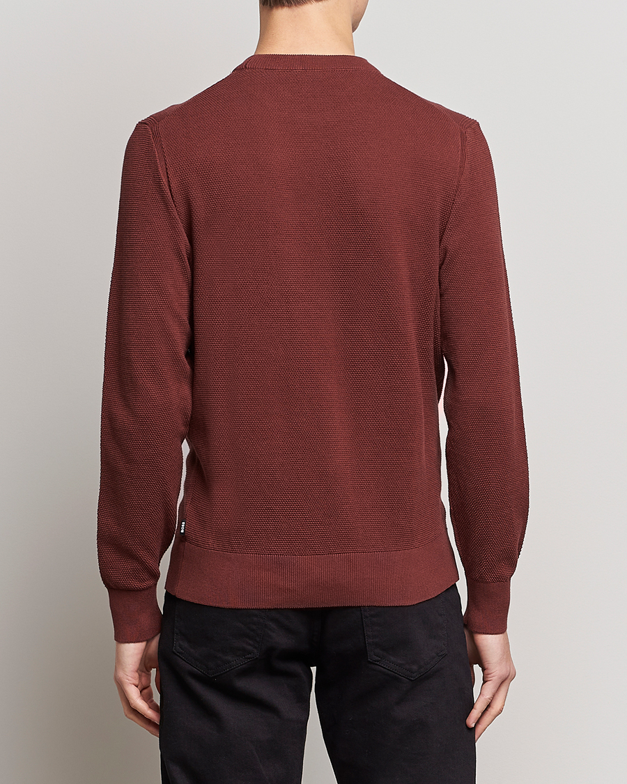 Men | Sweaters & Knitwear | BOSS BLACK | Ecaio Knitted Structured Sweater Medium Brown