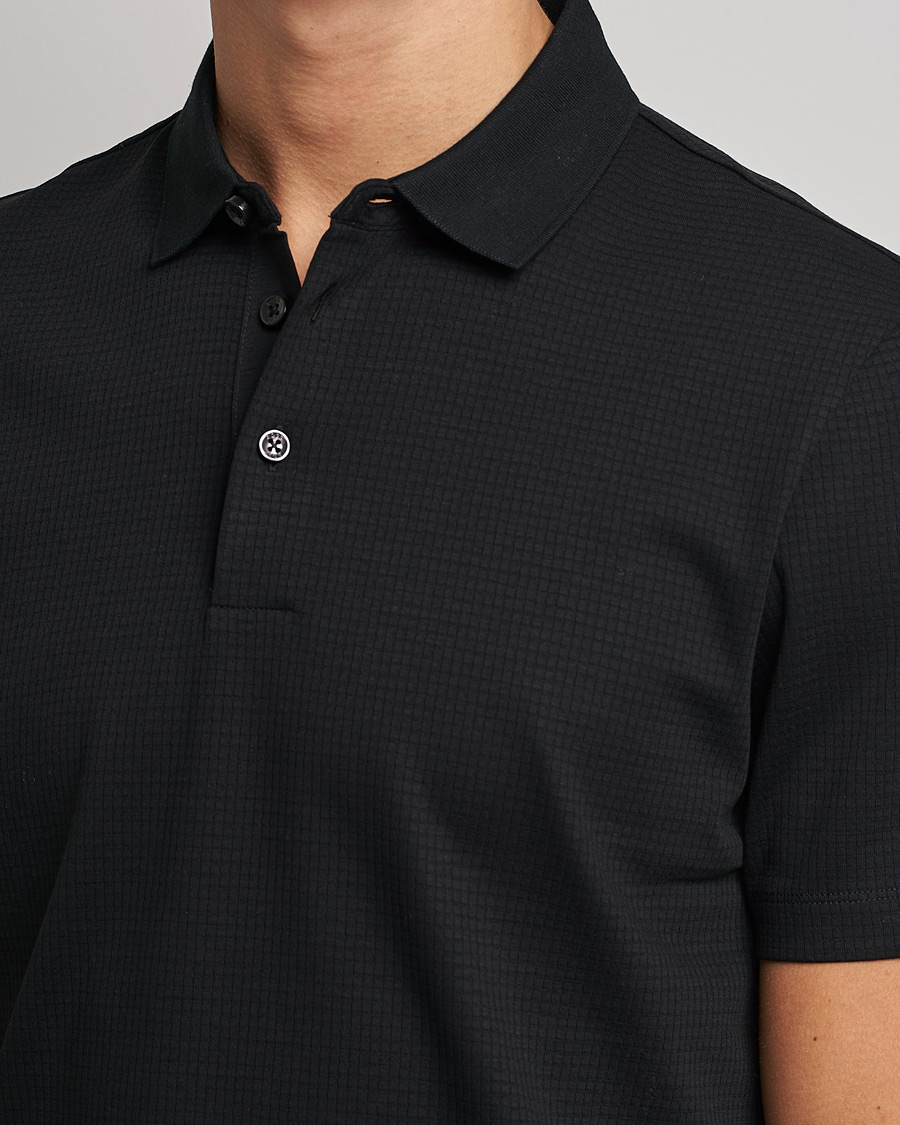Men | Polo Shirts | BOSS BLACK | Pitton Waffle Polo Black