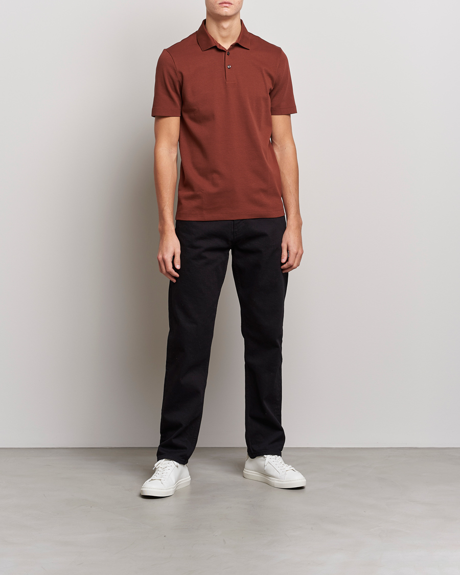 Men | Polo Shirts | BOSS BLACK | Pitton Waffle Polo Medium Brown