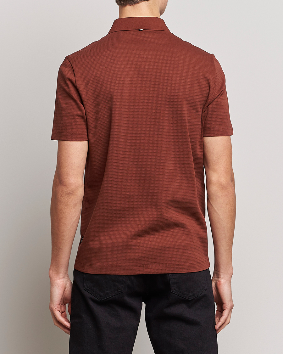 Men | Polo Shirts | BOSS BLACK | Pitton Waffle Polo Medium Brown